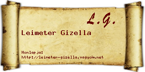 Leimeter Gizella névjegykártya