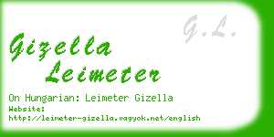 gizella leimeter business card